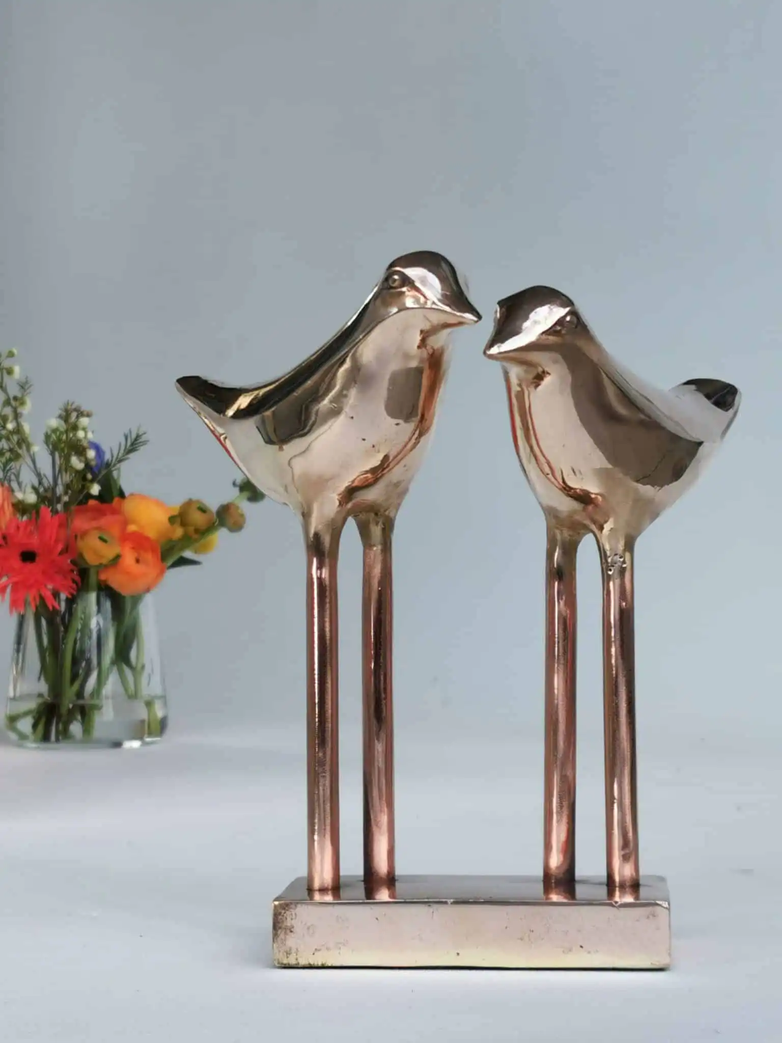 Love Birds bronzeskulptur med par (kærlighed)