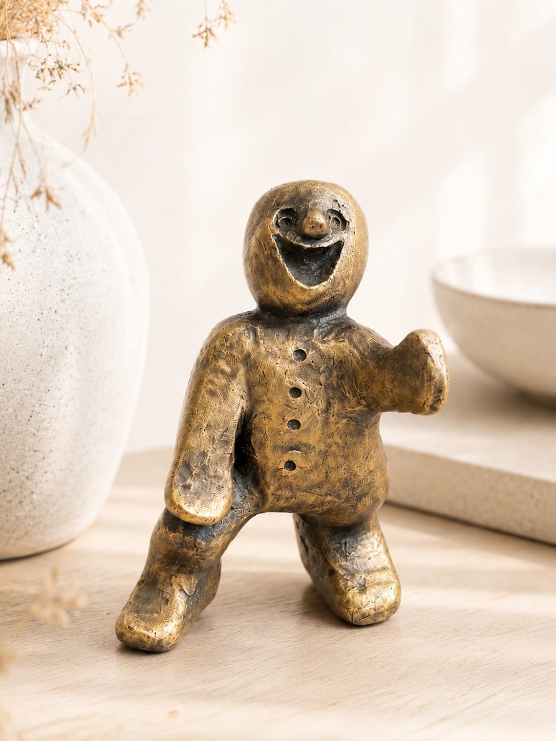 Humørsprederen bronzeskulptur (livsglæde og godt humør)