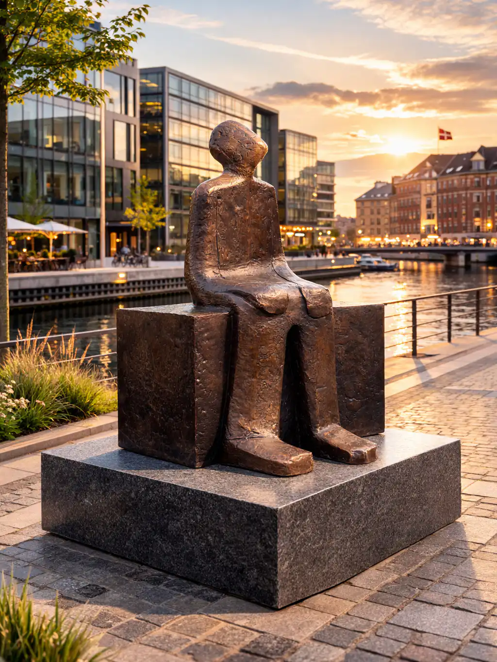 Nye horisonter stor bronzeskulptur (drømme)