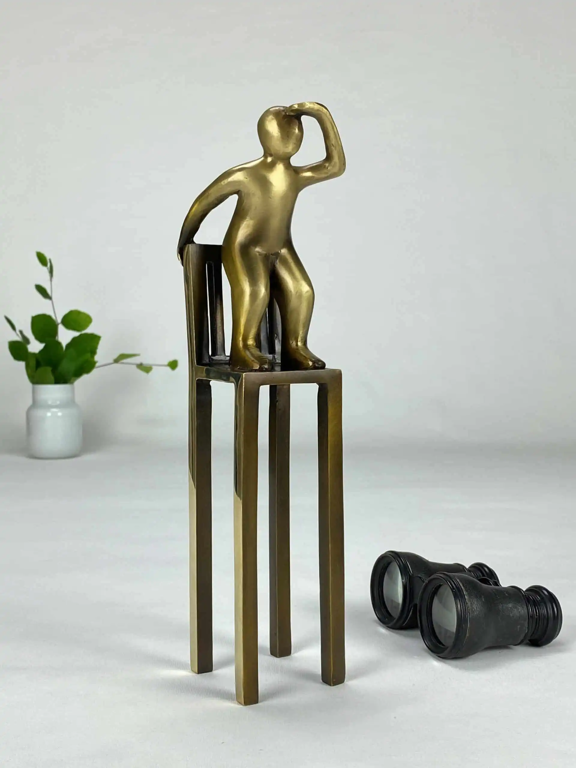 Det store overblik bronzeskulptur (fokus og succes)