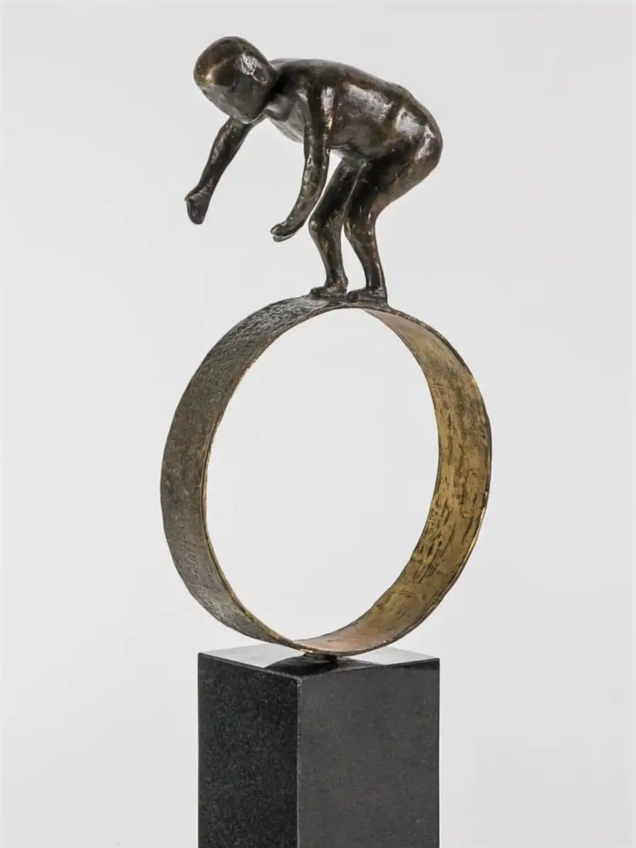 Balance bronzeskulptur (harmoni og diplomati)