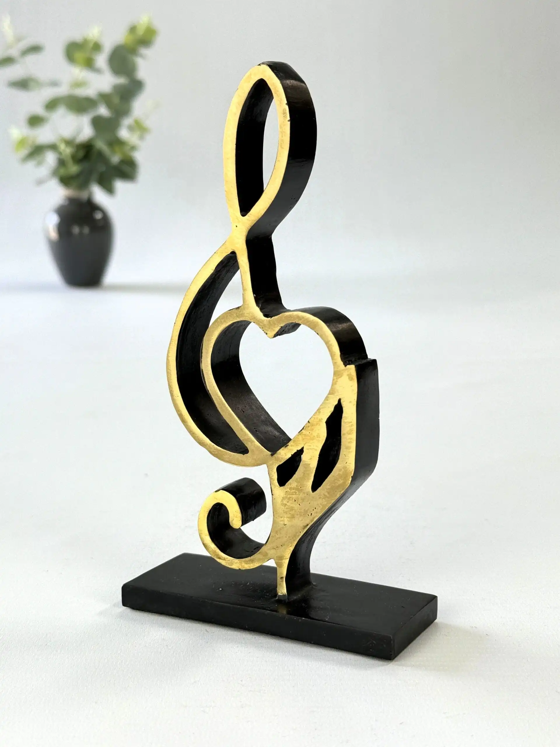 Musik i hjertet - bronzeskulptur (glæden ved musik)